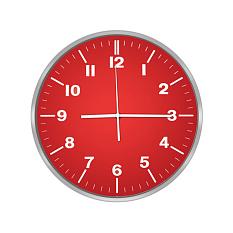 Часы кварцевые Centek CT-7100 красные /252024/