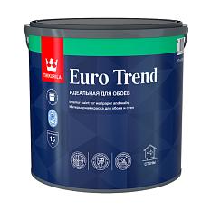 Краска в/д моющаяся 2,7л Евро-12/ EURO TREND Тиккурила белая матовая