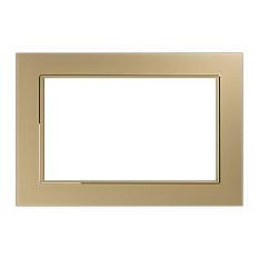 Stekker Катрин золото установочная рамка стекло 2-я без перемычки GFR00-7012-08 49042