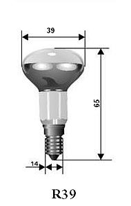 Лампа зеркальная для точечного светильника R-39 E-14 30-40Вт 01101