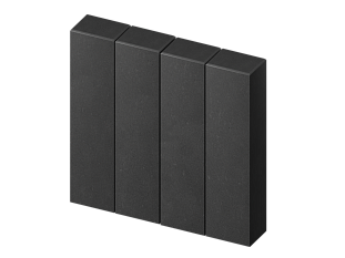 Бордюр вибропрессованный Палисад прямоугольный черный престиж 120*160*500мм Тула