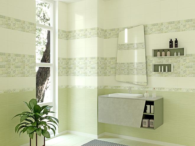 Вставка Керамика-Волга Равенна зеленая D 20*30 /19/