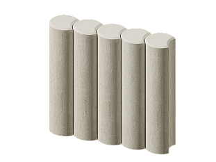 Бордюр вибропрессованный Палисад круглый белый престиж 120*150*500мм Тула