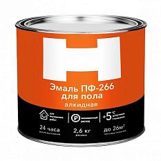 Эмаль для пола ПФ-266 желто-коричневая 2,6кг /6/ Н/V/Престиж
