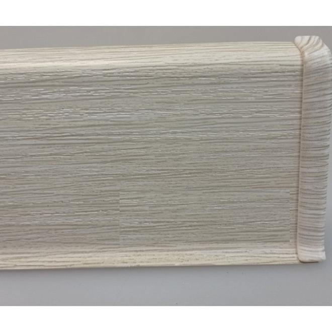 Плинтус напольный 418 дуб жемчужный с кабель-каналом 2,2*0,085м