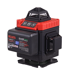 Построитель лазерный 4 плоскостной Ресанта ПЛ-4Х360 Green +/-1,5мм/5м 1,653кг