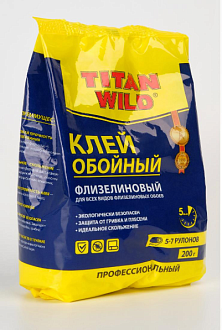 Клей Титан Wild для обоев флизелиновый 200гр /36/