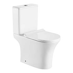 Унитаз-компакт Холлер Лен белый н/п+сиденье микролифт+кноп арм в770*д650*ш340