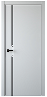 Дверное полотно экошпон Минимал2 серый+графит ДГ 200*70 глухое