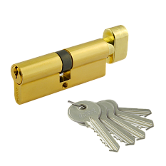 Личинка для замков ZЛВ-80мм ЭКО 40*40 золото ключ-вертушка 5 ключей