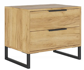 Мебель д/спальни Лофт тумба прикроватная лдсп дуб крафт золотой