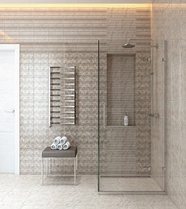 Керамическая плитка стена Евро-Керамика Тренто 0054 бежевая 27*40 — фото в Интердекор