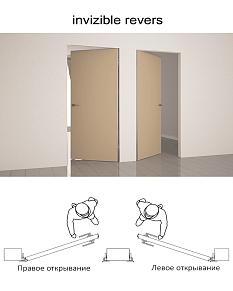 Дверное полотно PX-0 Invisible РЕВЕРС под покраску ДГ 200*90 лев AL кромка с 4-х стор откр вовнутрь 