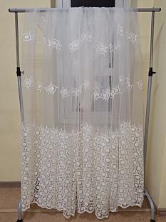 Тюль комплект 250*500 24151 сетка шампань с вышевкой