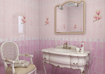 Керам декор вставка Керамика-Волга Агата роз D 25*35 /15шт ///