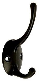 Крючок двойной жук 70мм черный усиленный 26