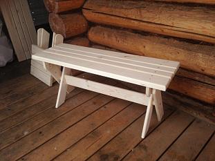 Скамья осина 1200*320*470мм без спинки