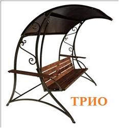 Качели садовые Трио каркас д2330*ш1450*в2000мм сиденье 1760мм нагр 250-300 кг ***