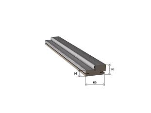 Коробка экошпон цвет ясень айс 2,07м 70*38*26*10*40мм под телескоп нал /6/ М120,М147