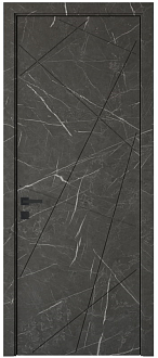 Дверное полотно экошпон М72 цвет мрамор черный ДГ 220*80 