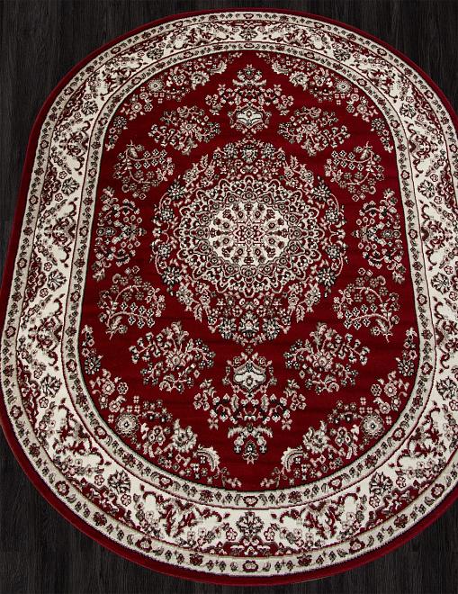 Ковер Гавана 2.5*3.5 D285 красн ОВАЛ