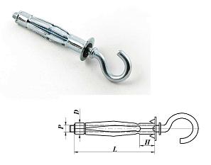 Дюбель для пустотелых конструкций полукольцо 4*32 (12) мет молли