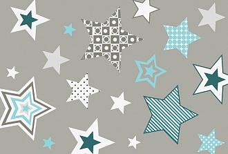 Палас детский войлок 2*3 Звезды сер