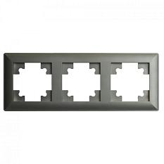 Stekker Катрин графит установочная рамка 3-я PFR00-7003-06 39809