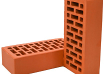 Кирпич облицовочный одинарный красный персик 250*120*65 пустотелый по ГОСТ 530-2012 Новомосковск/480/