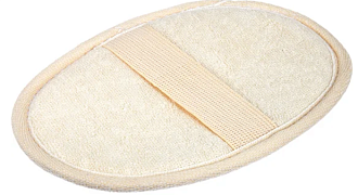 Мочалка 110*160мм из люфы с хлопком овал /40001/