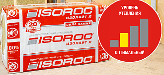 Утеплитель базальтовый Изолайт-Л 1000*600*50мм/8 плит/4,8м2/0,24м3/40кг/м3
