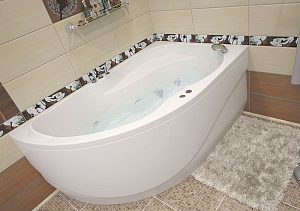 Ванна акрил Грациоза белая 1,5*0,9м правая каркас+панель V-220л в637ш900г500мм — фото в Интердекор
