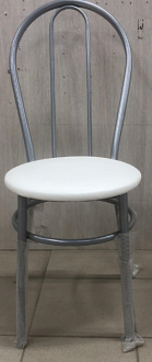 Стул Венеция эконом белый с каркасом светлый мусс без мягкой спинки