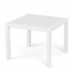 Стол ротанг-плюс пластик 945*945*740 белый /М8693/