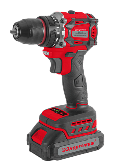 Аккумуляторная дрель Энергомаш 18В ДШ-1845 2 Li-ion акк 2,0А/час 1500об/мин 45Нм 10мм 2,19кг кейс