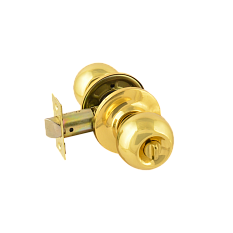 Защелка врезная ЗШ-03/607 PB BK ЭКО шар золото фикс Нора/Isparus