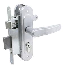 Зам скоб изд замок врезной ЗВ 4-3 03 4кл/анг прямоуг ригель кл-кл хром