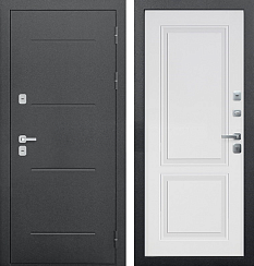 Дверной блок метал Изотерма 11-1 205*86 1,4мм левая велюр белый софт 2 замка