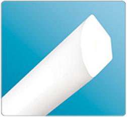 ПВХ штапик вспененный 10*10 округлый четверть 1/4д 2,7м белый /30/