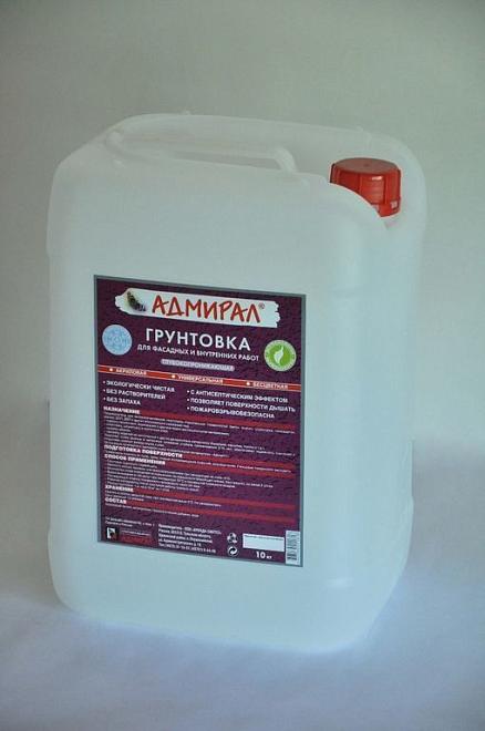 Грунтовка глубокого проникновения-023 10л акриловая бесцветная Адмирал