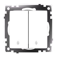 Stekker Катрин белый выключатель 2сп прох GLS10-7107-01 49166