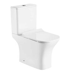 Унитаз-компакт Холлер Токо белый н/п+сиденье микролифт+кноп арм в770*д650*ш340