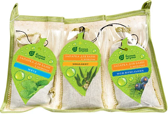 Набор запарок для бани 3шт Мята,Эвкалипт,Можжевельник /32161/