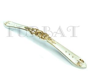 Ручка-скоба 128мм белая 2536