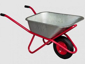 Тачка строительная одноколесная PROFI 110л 200кг полиурет колесо — фото в Интердекор