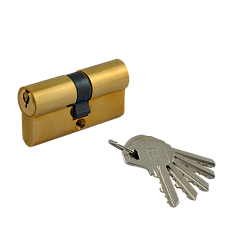 Личинка для замков Л-70мм 35*35 золото ключ-ключ 5 ключей 5374