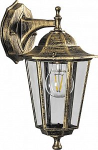 Светильник садово-парковый 60W 230V Е27 черное золото 6102 11127 — фото в Интердекор