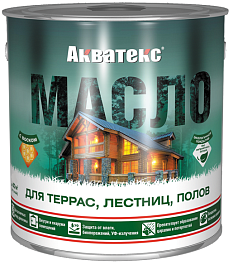 Масло для террас,лестниц,полов Акватекс бесцветный матовый 2,5л Рогнеда