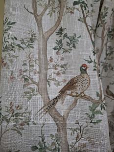 Портьера комплект 270*150 25427 лен принт сад /2шт/