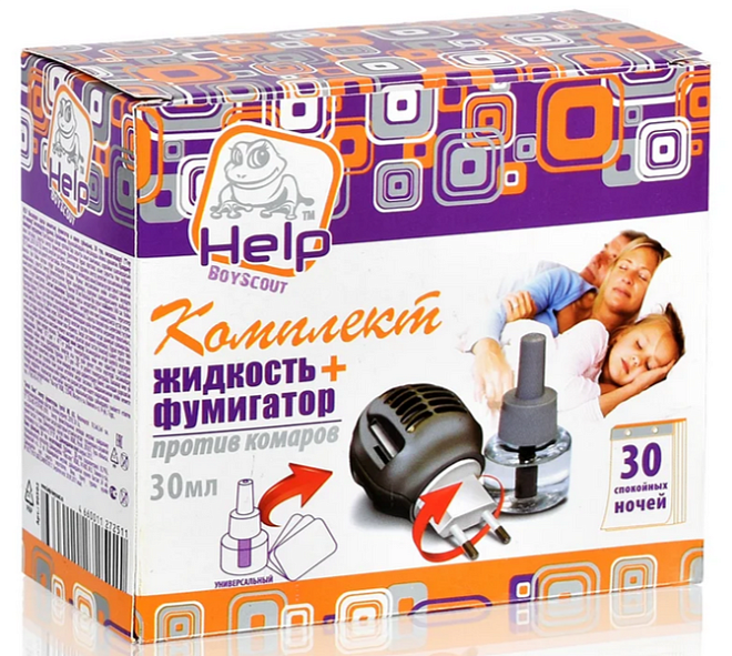 Комплект от комаров фумигатор+жидкость 30 ночей /80502/